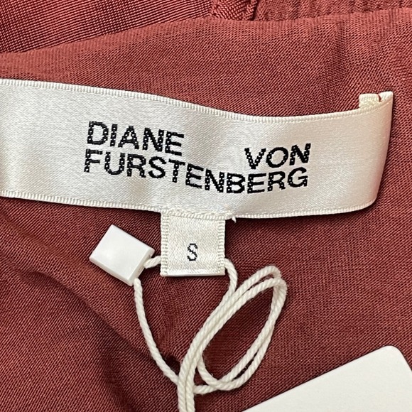 Diane von Furstenberg Dolores Top Women S Chestnut NEW Ruched Off Shoulder DVF - Picture 10 of 13